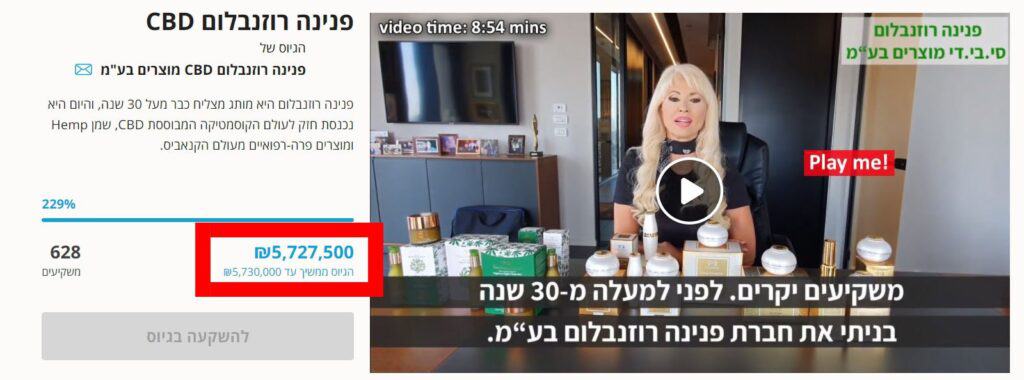 גיוס המונים-סניה ולדברג